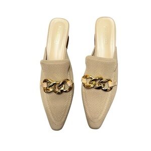 NEWBELLA Mousse Fit Women Flat Mules Commute Pointed Toe Mules